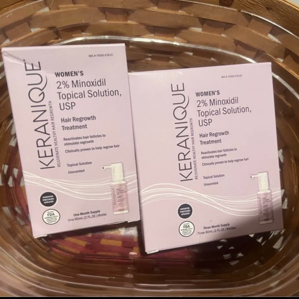 NEW in Box KERANIQUE 3 MONTHS Hair Loss Regrowth Minoxidil Treatment ~$90 Retail